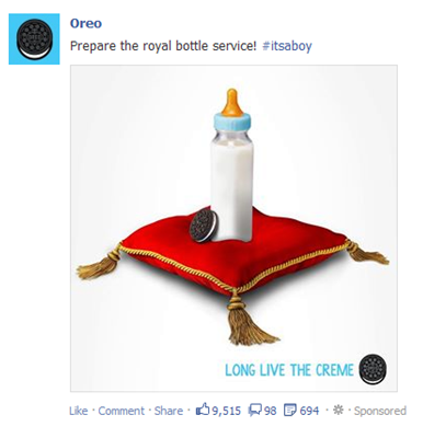 Oreo Facebook Post Royal Baby